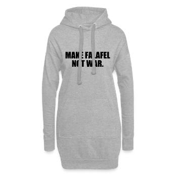 Make falafel not war - Hoodie-Kleid - Grau meliert - Vorne