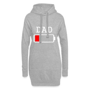 DAD Low Battery Energy T-Shirt BLACK LABELED - Hoodie-Kleid - Grau meliert - Vorne