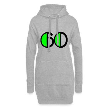 60 JAHRE. 60-JÄHRIGES JUBILÄUM. GEBURTSTAG 60 JAHRE. 60 - Hoodie-Kleid - Grau meliert - Vorne