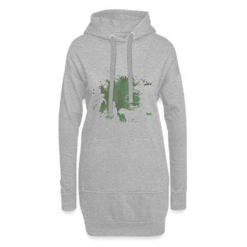Conte de fées jungle tigre garçon loup enfant - Sweat-shirt à capuche long Femme - gris chiné - Devant