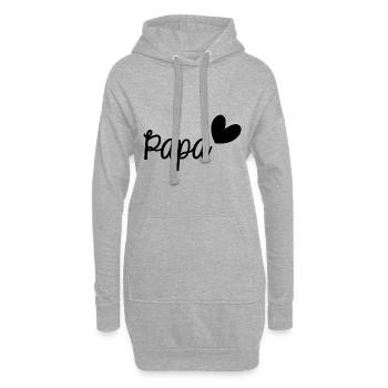 Papa. VATERTAG. HAPPY DADDY'S DAY. ALLES GUTE ZUM GEBURTSTAG! - Hoodie-Kleid - Grau meliert - Vorne