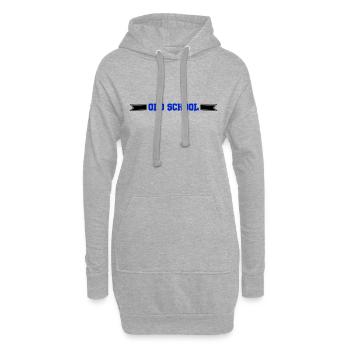 old school - Hoodie-Kleid - Grau meliert - Vorne