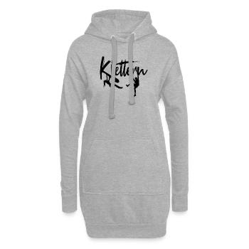 Klettern Kletterer Kletterin Klettergeschenk - Hoodie-Kleid - Grau meliert - Vorne