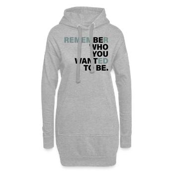 Soyez qui vous voulez être - Sweat-shirt à capuche long Femme - gris chiné - Devant
