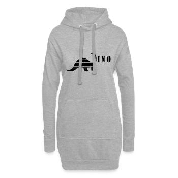 Dino - Sweat-shirt à capuche long Femme - gris chiné - Devant