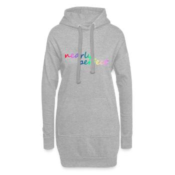 nearly perfect gradient - Hoodie Dress - heather grey - Front