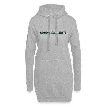 Drapeau Arabie saoudite - Sweat-shirt à capuche long Femme - gris chiné - Devant