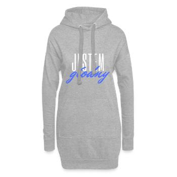 J'ai faim - langue polonaise pour homme - Sweat-shirt à capuche long Femme - gris chiné - Devant