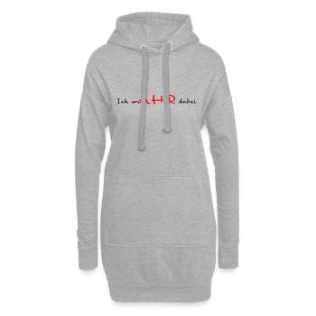 We AHR together | Ahrtal Hochwasser SolidAHRität - Hoodie-Kleid - Grau meliert - Vorne