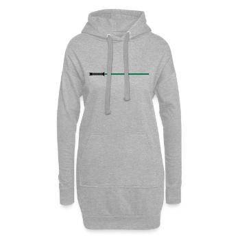 Lichtschwert - Hoodie-Kleid - Grau meliert - Vorne