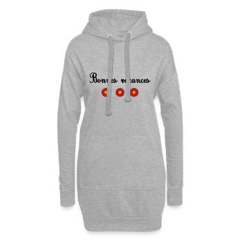 VACANCES. VIVE LES VACANCES. VACANCES. MAÎTRESSE - Sweat-shirt à capuche long Femme - gris chiné - Devant