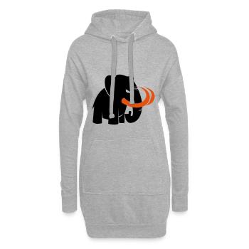 Böses Mammut - Hoodie-Kleid - Grau meliert - Vorne