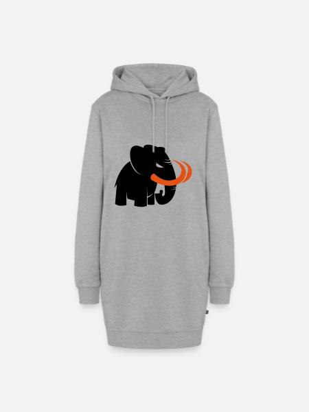 Bad mammoth - Hoodie Dress - heather grey