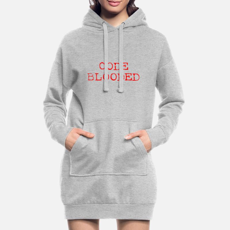 Code Blooded Cool Programmer Coder Code Blood Sweat-shirt à capuche long Femme
