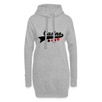 Casino - Poker Blackjack Roulette - jeux de hasard - Sweat-shirt à capuche long Femme - gris chiné - Devant