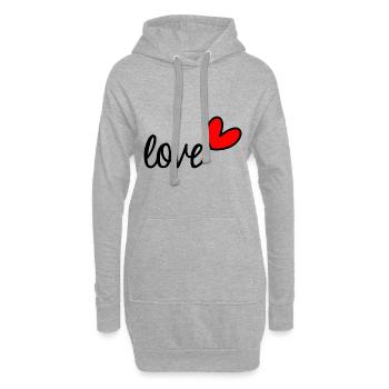VATERTAG. FROHER VATERTAG. PAPA. FEST. LIEBE - Hoodie-Kleid - Grau meliert - Vorne