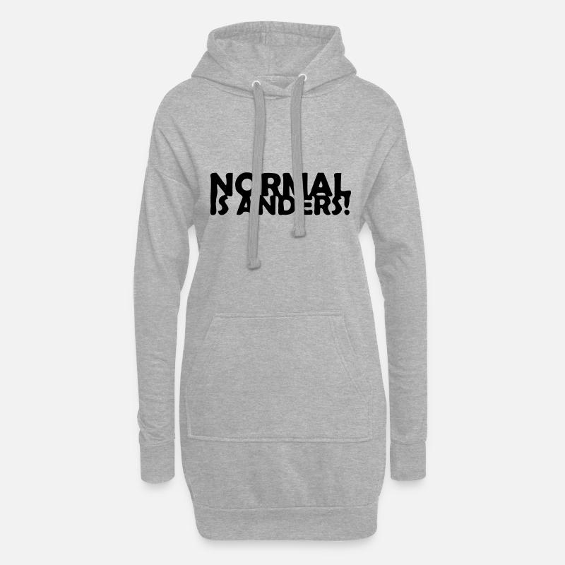Normal ist anders! - Hoodie-Kleid - Grau meliert