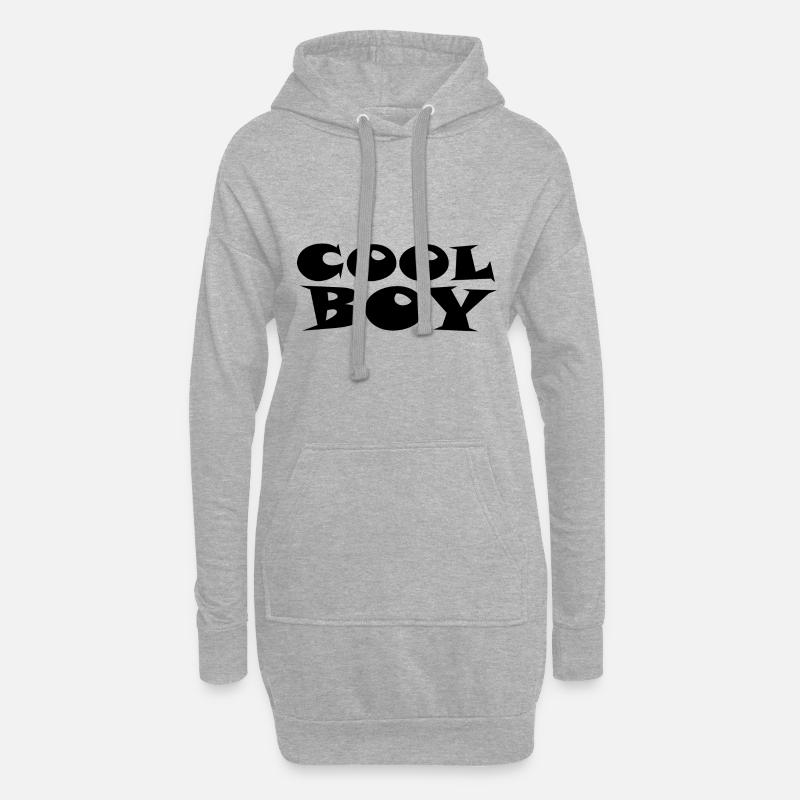 Cool Boy - Coole Junge - Hoodie-Kleid - Grau meliert