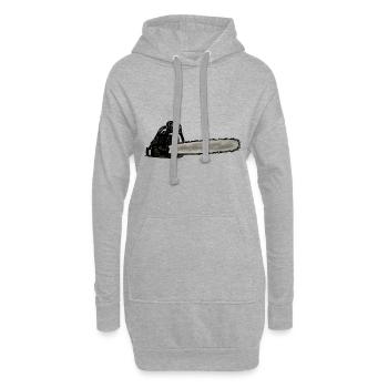 Chainsaw - Sweat-shirt à capuche long Femme - gris chiné - Devant