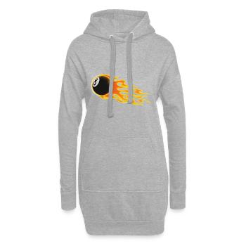 8, billard, billard, billard - Sweat-shirt à capuche long Femme - gris chiné - Devant