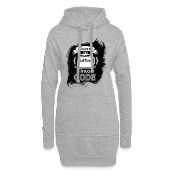 Sind Sie ein Software-Entwickler oder genießen Sie Progr - Hoodie-Kleid - Grau meliert - Vorne