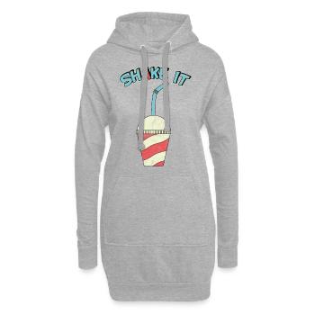 Milchshake Sommer Eis Softeis Limonade Geschenk - Hoodie-Kleid - Grau meliert - Vorne