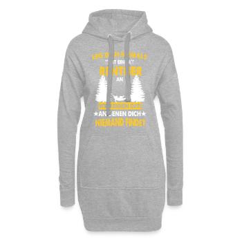 Rentner Spruch - Hoodie-Kleid - Grau meliert - Vorne