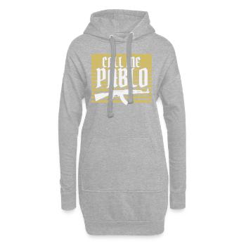 Pablo Escobar "Call me Pablo" - Hoodie-Kleid - Grau meliert - Vorne