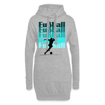 Fußball - Hoodie-Kleid - Grau meliert - Vorne