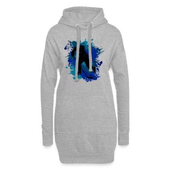 Eishockey Spieler - Hoodie-Kleid - Grau meliert - Vorne