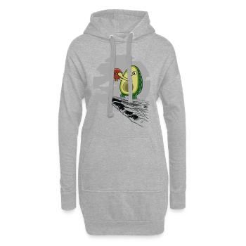 avocat le roi lion - Sweat-shirt à capuche long Femme - gris chiné - Devant