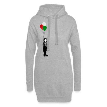 Balloons à Augschbourg - Sweat-shirt à capuche long Femme - gris chiné - Devant