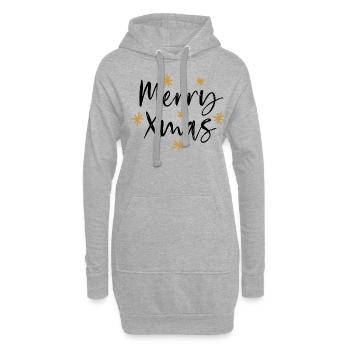 Merry Xmas Christmas Weihnachten Bright - Hoodie-Kleid - Grau meliert - Vorne
