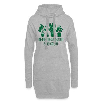 Gärtner Garten Humor Meine Therapeuten Sind Grün - Hoodie-Kleid - Grau meliert - Vorne