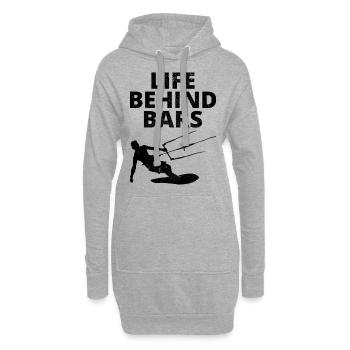 Kitesurfen Kitesurfen Kiteboarding Kiteboarder - Hoodie-Kleid - Grau meliert - Vorne