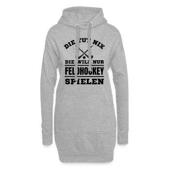 Hockey Hockeyspieler Frauen Feldhockey - Hoodie-Kleid - Grau meliert - Vorne