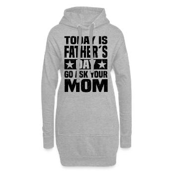 Vatertag - Hoodie-Kleid - Grau meliert - Vorne