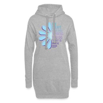 Guerrier de la santé mentale violet et turquoise - Sweat-shirt à capuche long Femme - gris chiné - Devant