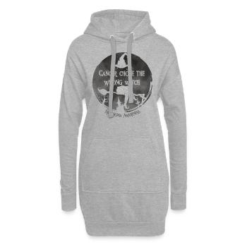 Le cancer a choisi l’essoreuse du cancer de la peau de sorcière - Sweat-shirt à capuche long Femme - gris chiné - Devant