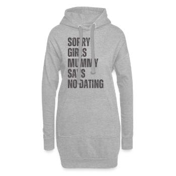 Sorry Girl Mom dit qu’il n’y a pas de rendez-vous - Sweat-shirt à capuche long Femme - gris chiné - Devant