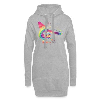 Gymnaste avec gymnastique rythmique au sol - Sweat-shirt à capuche long Femme - gris chiné - Devant