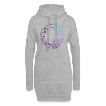 Guerrier pour la santé mentale Violet et turquoise - Sweat-shirt à capuche long Femme - gris chiné - Devant
