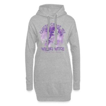 pancréas, crabe, sorcière, violet, pancréas - Sweat-shirt à capuche long Femme - gris chiné - Devant