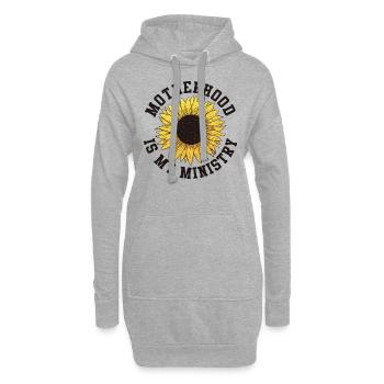 La maternité est mon ministère - Sweat-shirt à capuche long Femme - gris chiné - Devant
