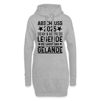 Abschluss 2025 Eine Legende verlässt das Gelände - Hoodie-Kleid - Grau meliert - Vorne