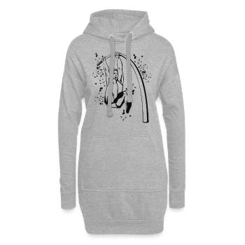 Stabhochspringer Kids Stabhochsprung - Hoodie-Kleid - Grau meliert - Vorne