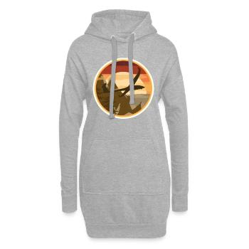 Avion rc planeur modèle pilote d’avion - Sweat-shirt à capuche long Femme - gris chiné - Devant