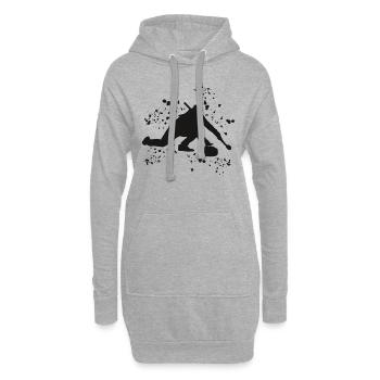Curler Sports d’hiver Curling - Sweat-shirt à capuche long Femme - gris chiné - Devant