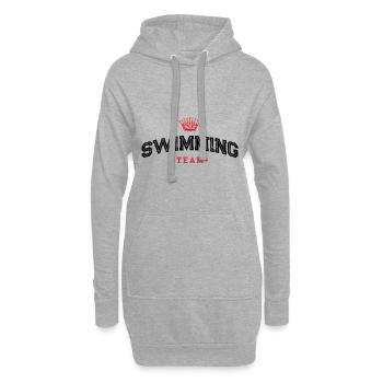 Équipe de natation - Sweat-shirt à capuche long Femme - gris chiné - Devant