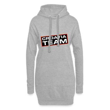 Croatia Team - Hoodie-Kleid - Grau meliert - Vorne